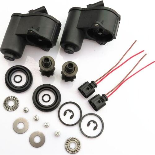 SCJYRXS 2Set 6 Teeth Handbrake Brake Servo Motor + Calipers Screw Repair Package + Cable Harness 32332267 For Tiguan Passat B6