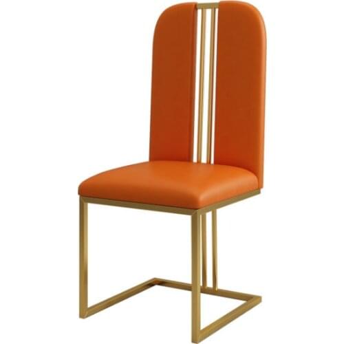 Modern simple household dining chair steel chrome plated dining chair with different PU leather Stainless stell dining chairs