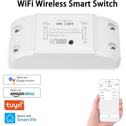 1 pc Wifi Smart Light Switch 10A/2200W Diy Breaker Module Smart Life/Tuya APP Remote Control Works with Alexa Google Home
