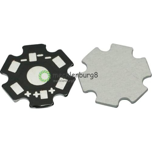 10PCS 20MM 1W 3W 5W high Power LED Universal Aluminum Plate Heat Sink Black