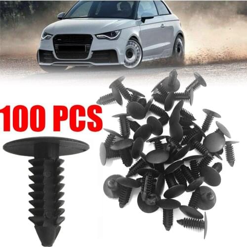 100Pcs Car Rivet Fastener Clip Bumper Fender Fastener Clips for Auto Car Rivets Fasteners Clips Auto Car Accessories