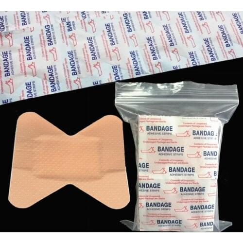 100Pcs Elastic Wound Adhesive Strips Plaster Breathable Skin Band-Aid First Aid Bandage Home Travel Outdoor Camp Emergency Kits