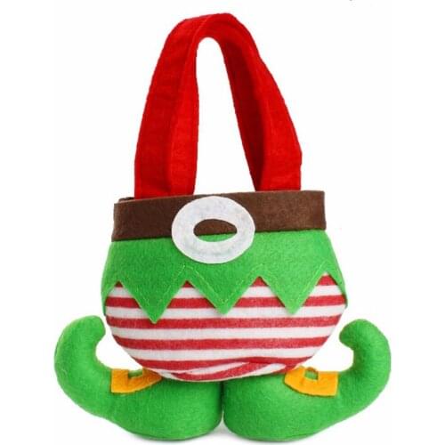 2 Pcs / Lot Santa Elves Elf Candy Bags Stockings Gift Holders 2016 Christmas Gift Bag XMAS Tree Ornaments New Year Decorations