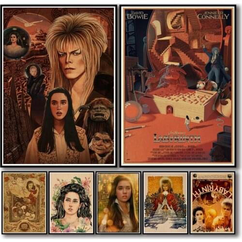 26 Designs Labyrinth （1986）Kraftpaper Poster Home Decal Art Painting Funny Wall Sticker for Coffee House Bar