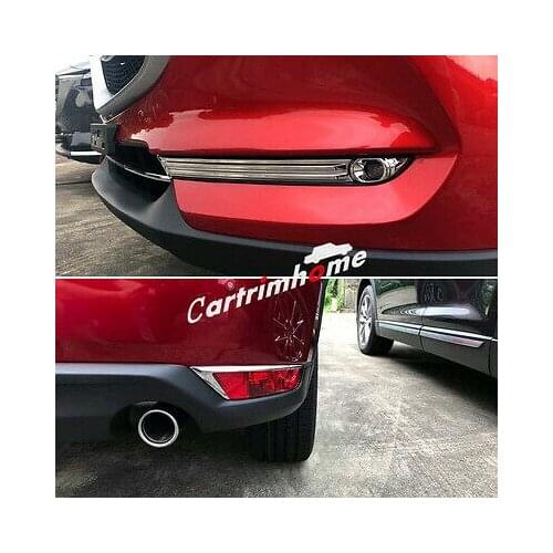 6* Front + Rear Fog Light Cover For Mazda CX-5 2nd Gen High Equipped Model 17-19