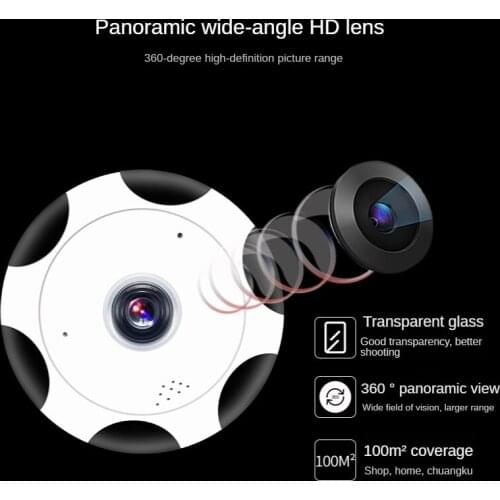 Wireless IP camera 360 degree panoramic wifi mobile phone remote cloud storage high-definition Smart furniture network camera