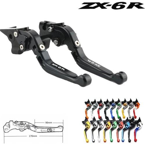 For Kawasaki ZX6R ZX-6R ZX 6R 2000 2001 2002 2003 2004 CNC Adjustable Motorcycle Brake Clutch Levers
