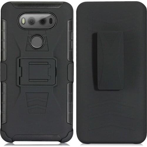For LG G8 Black Hybrid Holister Defender Builder shockproof Case + BELT CLIP For LG G5 G7 G6