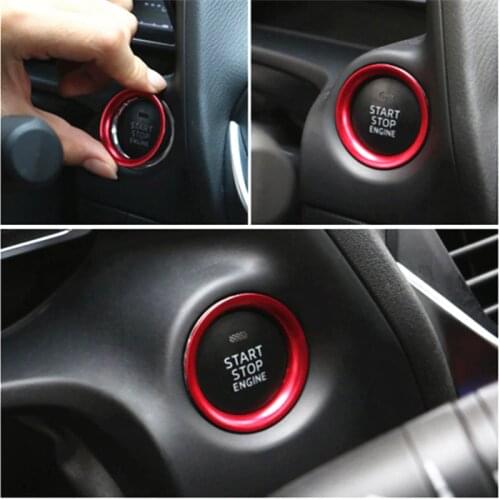 Engine START Button Replace Cover STOP Switch Accessories Key Decoration Universal Mazda 2 3 6 BM BN 6 GJ1 GL CX-4 CX-5 CX5