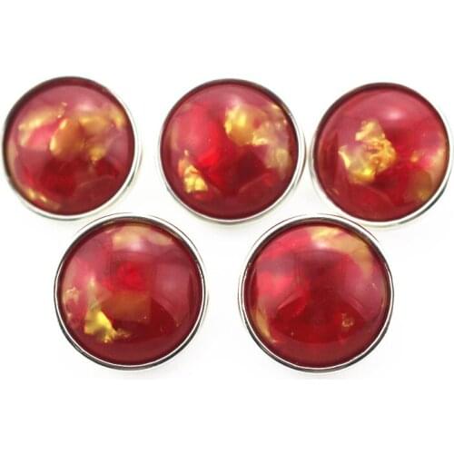 20pcs/lot HQ Red Resin Shell Snap Buttons fit 18mm Ginger Snap Bracelet&Bangles DIY Snap necklace Jewelry Charms