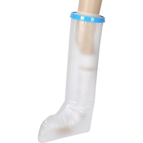 BlueLongsleeved Adult Bathing With Ring PPProtective Sleeve Super Elastic Silicone Waterproof PVC Material SL-H210365cm Long Leg