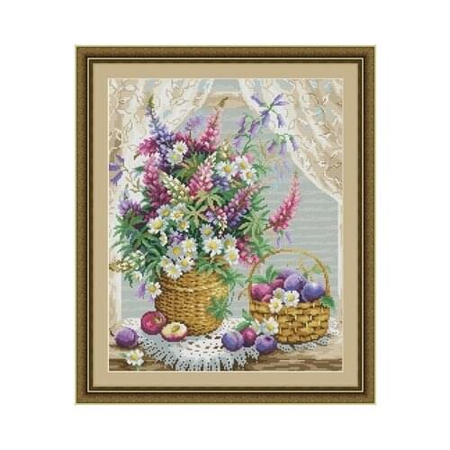 Summer fragrance Counted Cross Stitch 11CT 14CT 18CT DIY Cross Stitch Kits Embroidery Needlework Sets