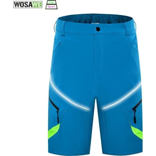WOSAWE Mens Cycling Shorts Water Repellent Loose Fit Downhill MTB Mountain Bike Shorts Outdoor Sport Bicycle Short Pants