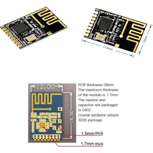 NRF24L01 Wireless Data Transmission Module 2.4G NRF24L01 Upgrade Version 2Mbit/s NRF24L01 Socket Adapter Plate Board