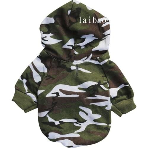 Pet Clothing Dog Clothing Cotton Camo with Hat Hoodie T-shirt Teddy Chihuahua Clothing dog costume