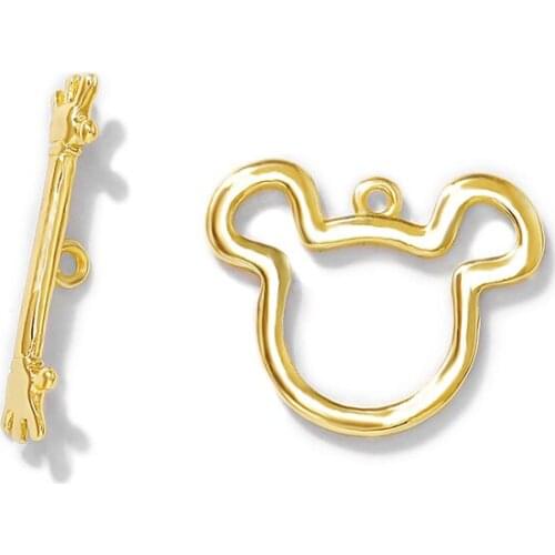 Factory wholesale Gold Color Brass Rats connectors For Necklace and Bracelet Clasps Diy Jewelry Making Supplies Accessories