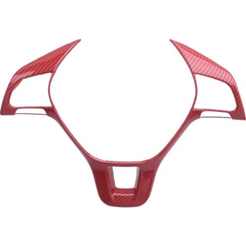 Carbon Fiber Red Steering Wheel Frame Cover Trim Fit for VW Jetta MK7 2019 2020