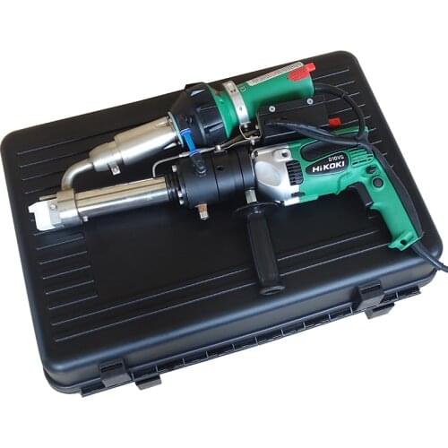 Plastic extrusion welding gun plastic extrusion welder PP HDPE hand welding extruder hand extruder with Two-stage heating syste