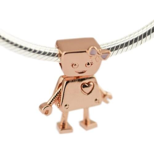 Fits Pandora Bracelets Real 925 Sterling Silver Bead Rose Bella Bot Charms Original Europe Beads for Jewelry Making Wholesale