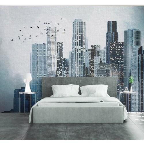 Custom Photo Wallpaper Modern 3D Abstract Retro City Building Background Wall Mural Living Room TV Sofa Bedroom Papel De Parede