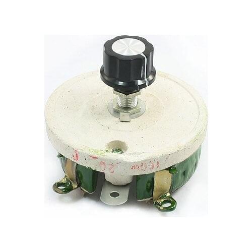 Wirewound Ceramic Potentiometer Top Rotary Rheostat Resistor 100W 20ohm