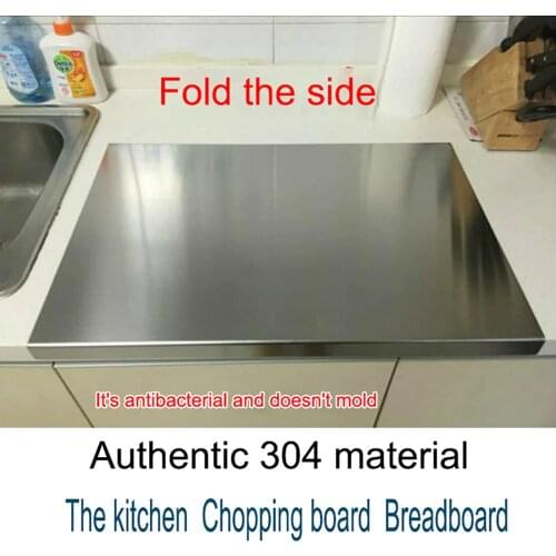 Stainless steel plate 304 household kitchen cutting board rolling panel chopping board and kneading panel cutting board large