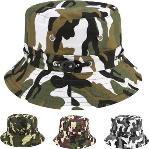 Bucket Hat women‘s Cap Fisherman Hat Military Hat Flat Visor Cap Camouflage Outdoor Army Hat Flat Vsor Cap