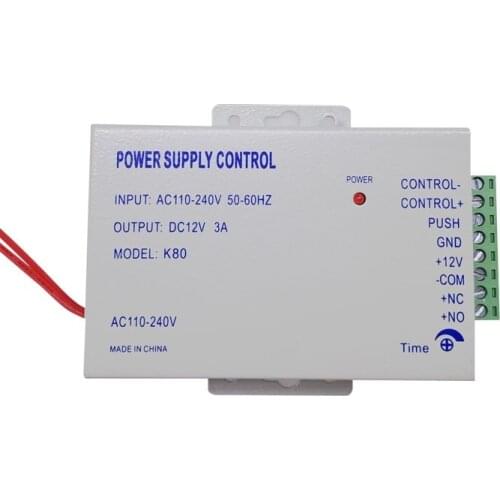 DC12V 3A Special Power Supply with NO/NC Relay ouput for Electric Lock door access control system