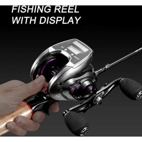 1 Set Spinning Reel 8/1 Speed Ratio Automatic Wiring Backlight Electric Fishing Reel Counter Night Fishing reel spinning casting