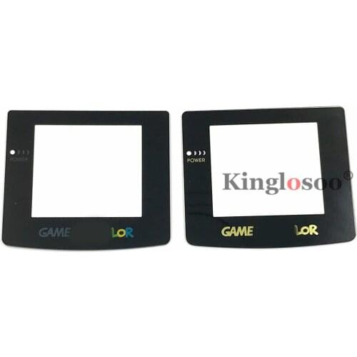 Glass Gold Color Font Clear Screen lens replacement for Game Boy Color GBC Console