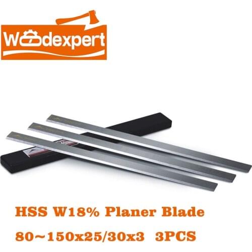 HSS Planer Blade Knife W18%for Jointer Thickness&Surface Woodworking Planer/Wood Line Machine,Length 80mm-150mm/x25/30 Wide