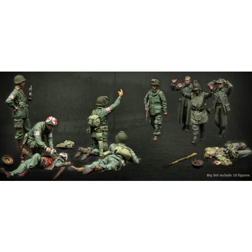 [tuskmodel] 1 35 scale resin model figures kit Big set 10 figures t3150