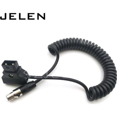 TVlogic Monitor power line, cameras monitor 12V monitor power cable, D-Tap plug to mini XLR 4-pin