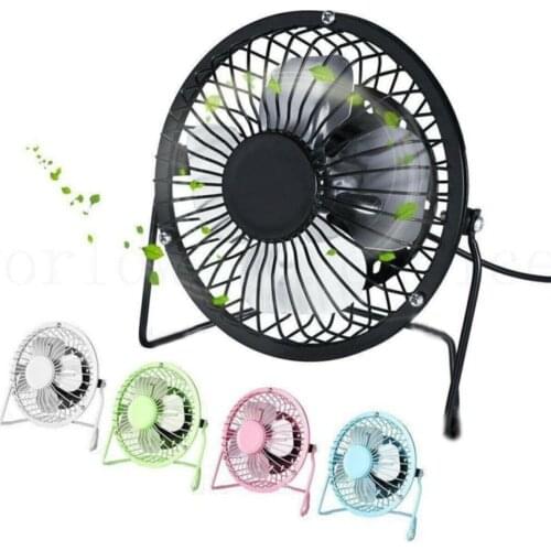 Usb Fan Metal Cased Silent 360 Degree Rotable Summer Day Coolness Cooler Sıcaklardan Escape Portable Air House