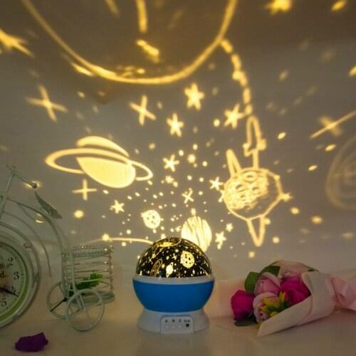 Rotating Projection Lamp Glow In The Dark Toys For Kids Fashion Novelty & Gag Toys LED Sleep Light Luminous Toys