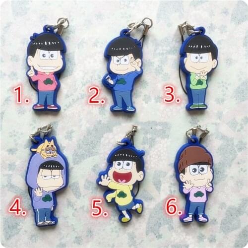 1pcs Mr osomatsu san Karamatsu Todomatsu Jyushimatsu Ichimatsu Harajuku Matsuno Keychain Collect Pendant Portachiavi Llavero de