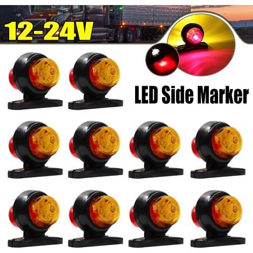 10/8/4/2Pcs 12V - 24V Double Side LED Marker Light Lighting Car Warning Indicator Lamp for Trailer Truck Caravan Lorry Van Bus