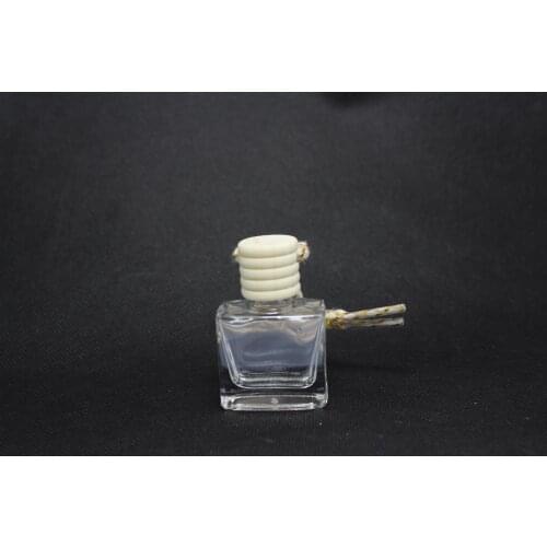 12ml Transparent Square Glass Perfume Car Hanging Perfume Bottle 100PCS/LOT