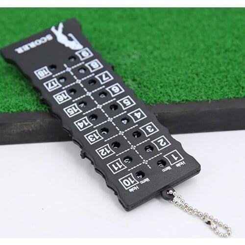 18 Holes Golf Scorecard Black Outdoor Home Training Portable Golf Stroke Scorecard Counter With Key