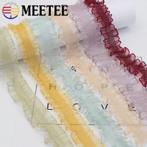 20M 30mm Nylon Yarn Elastic Ribbons Skirt Bow DIY Hair Accessories Lace Trims Fabric Garment Flower Packaging Bands