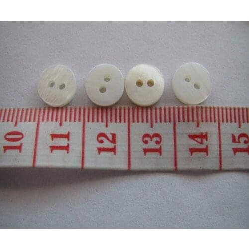Free shipping 9mm mother of shell button 2 holes double natural white shirt shell button doule flat shell blouse 100pcs