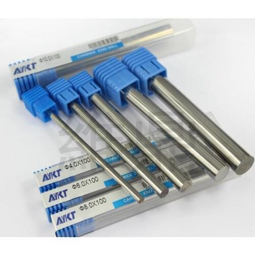 Free shipping D6mm Tungsten steel round bar, cnc engraving tools and bits, milling round bar, HRC45