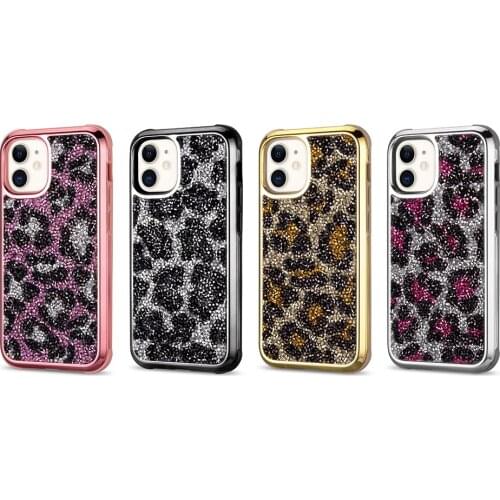 Bling Glitter Leopard Phone Case for IPhone 12 11 Pro Max 12Pro X XR XS 8 7 Plus SE 2020 12 Mini 10 Protection Cover Coque Funda