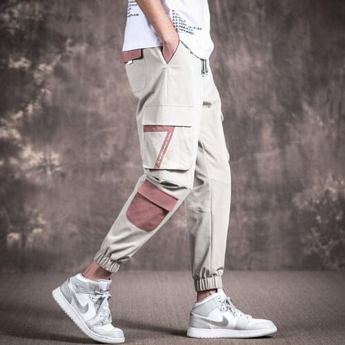 New Harajuku Cotton Multi-Pockets Style Fashion Cargo Pants Men Autumn Hip Hop Streetwear Casual Elastic Trousers Camo XXXL