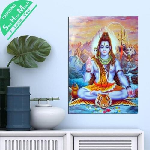 1 Piece Parvati Buddha God Lord HD Printed Canvas Wall Art Posters and Prints Poster Painting Framed Artwork Room Decoration