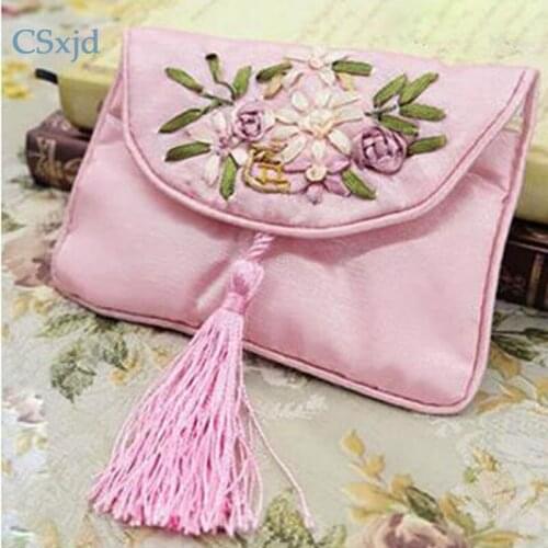 CSxjd Embroidered brocade tassel zipper jewelry bag Chinese Style Jewelry BagsHigh Quality Gift Pack