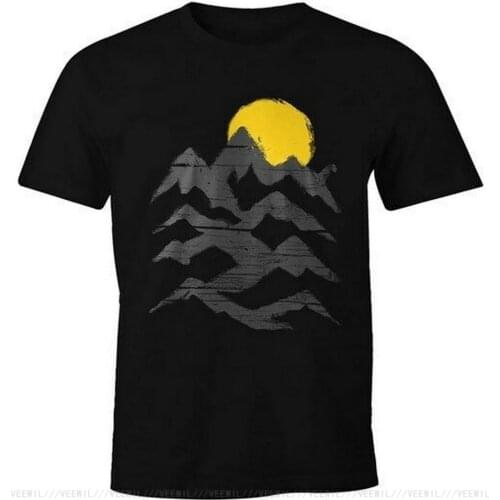 Wandern Herren T-Shirt Berge Sonnenaufgang Cotton Street Plus Size Tee Shirt