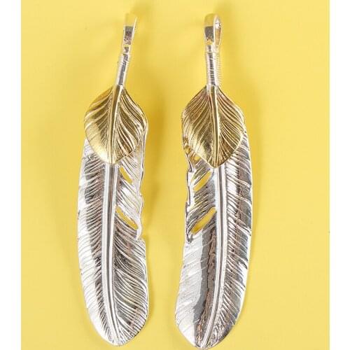 Goros Takahashi 100% Real 925 Sterling Silver Feather Necklace Pendant For Men Women Fine Jewelry GOP008-A