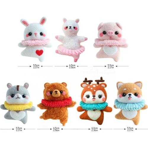 DIY Needle Felting Kit Felt Animals Wool Felt Tools and Foam Mat Pig