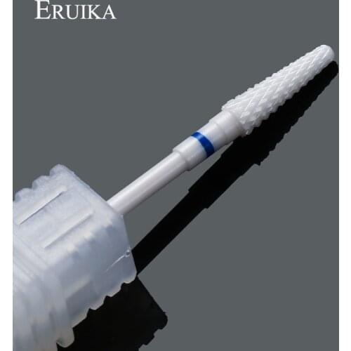ERUIKA Ceramic Nail Drill Bit Nail File Milling Cutter Electric Manicure Machine Accessory for Nail Art Salon Nail Tools